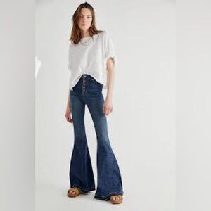 FREE PEOPLE FP Irreplaceable Super High-Waisted Flare-Leg Jeans